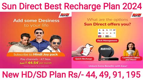 Sun Direct DTH Recharge Plans & Packages 